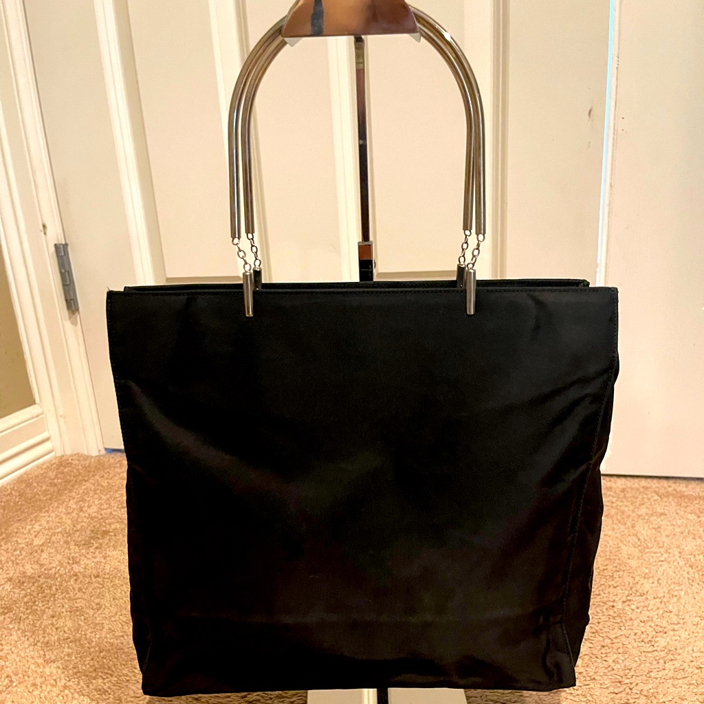 Prada Tessuto Metallo Tote Bag
